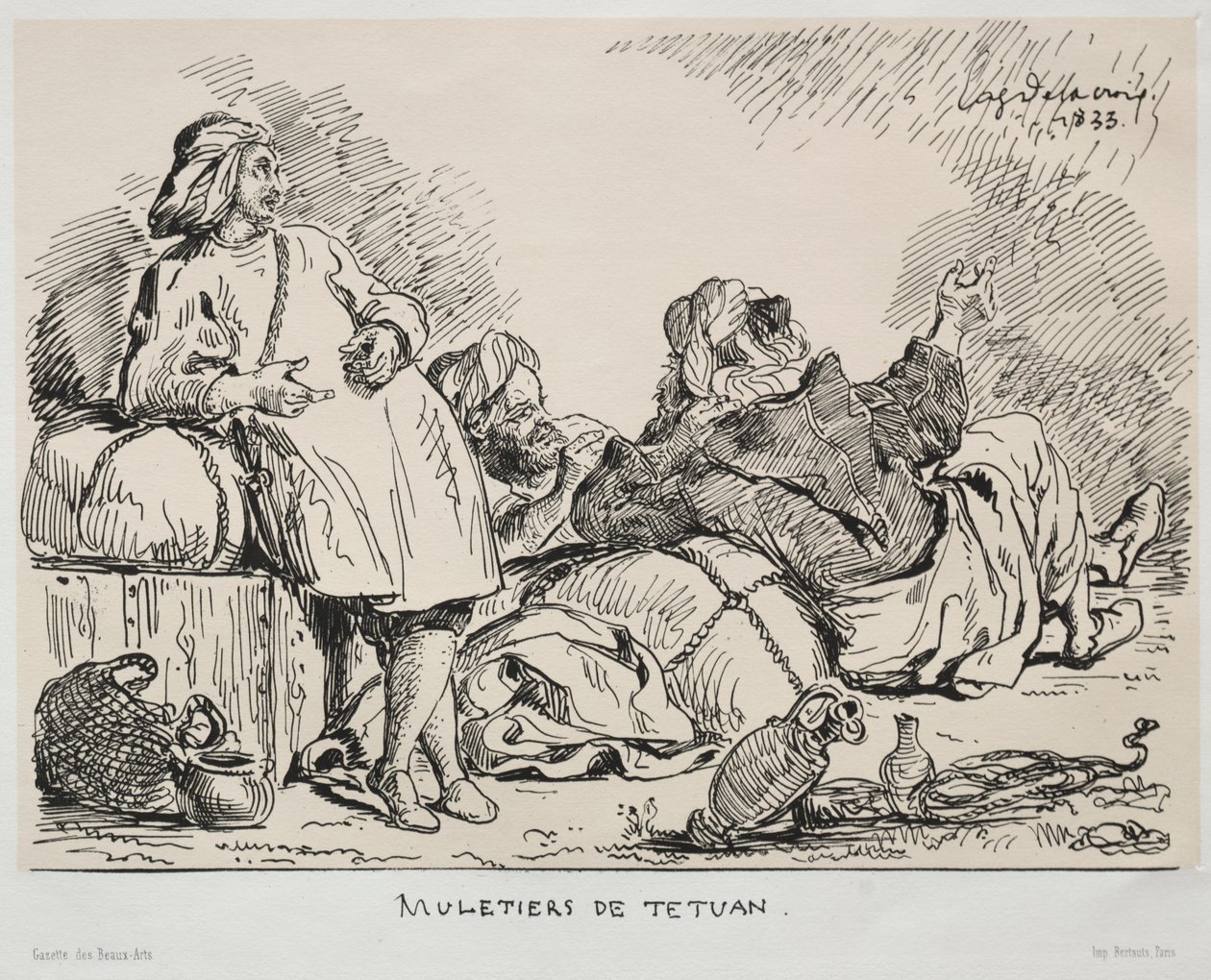 Tétuan muléterei alkotó: Eugène Delacroix