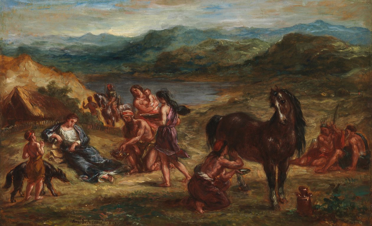 Ovidius a szkíták között, 1862. alkotó: Ferdinand Victor Eugene Delacroix