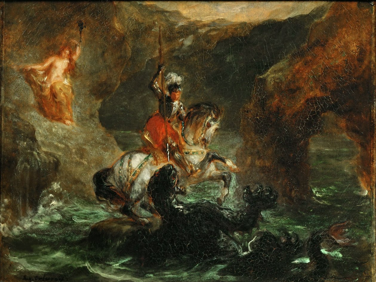 Perseus felszabadítja Andromédát, 1847. alkotó: Eugène Delacroix
