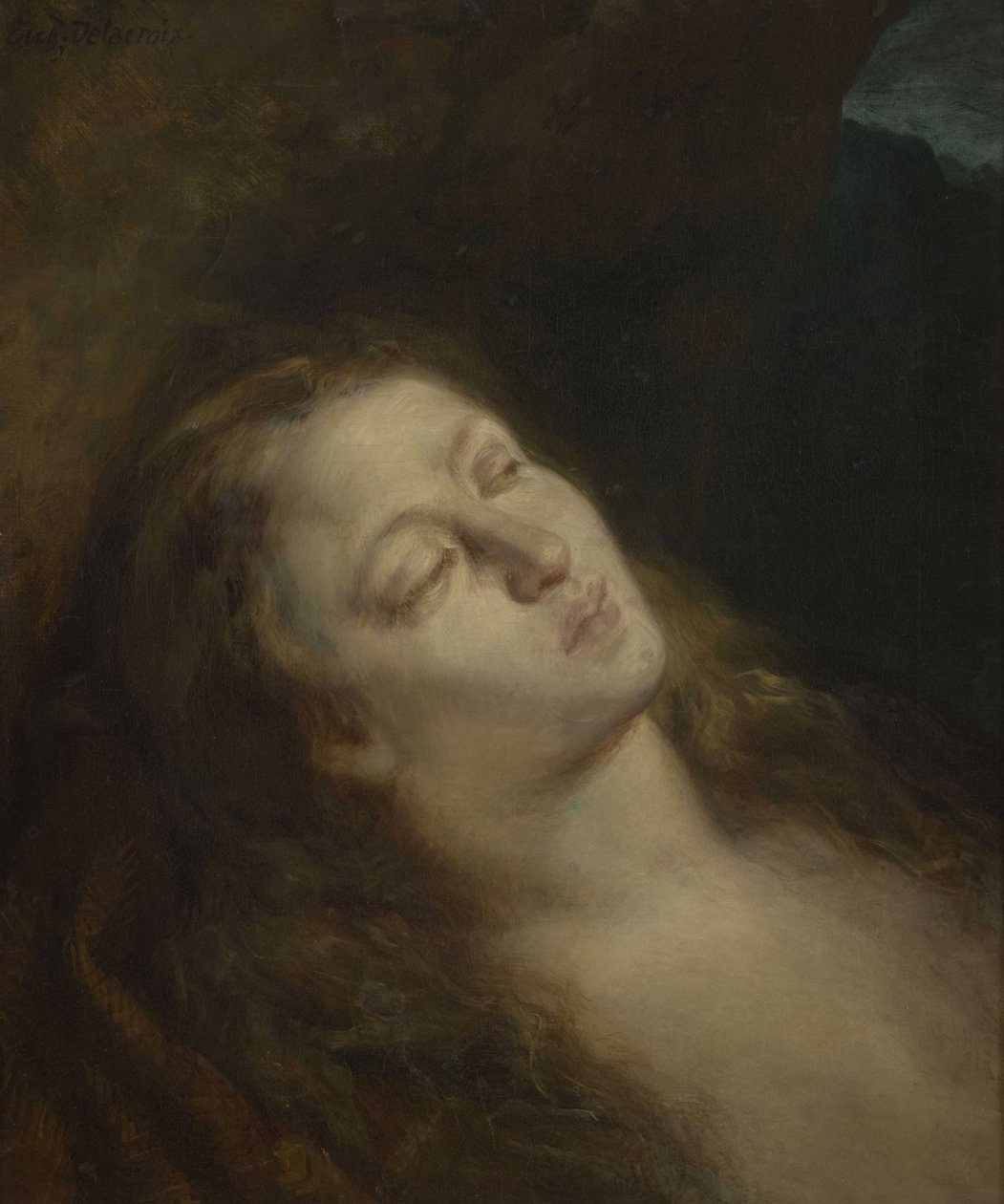 Szent Mária Magdolna a sivatagban, 1845. alkotó: Eugène Delacroix
