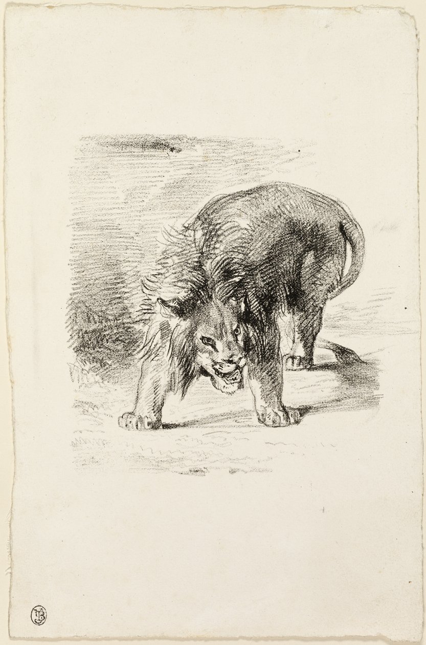 Álló Oroszlán alkotó: Eugène Delacroix