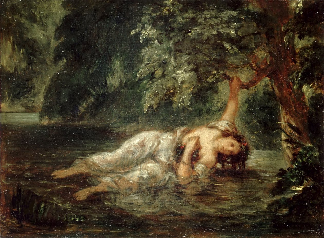 Ophelia halála, 1853. alkotó: Eugène Delacroix