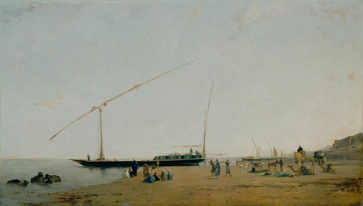A Níluson, Philae közelében alkotó: Eugène Fromentin