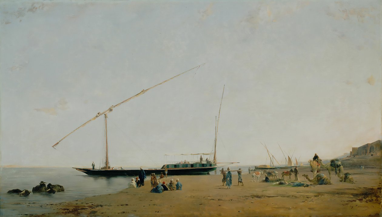 A Níluson, Philae közelében, 1871. alkotó: Eugène Fromentin
