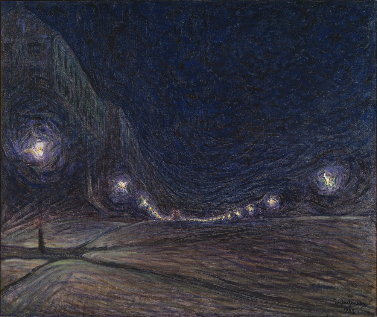 Hornsgatan by Night, 1902 alkotó: Eugène Jansson