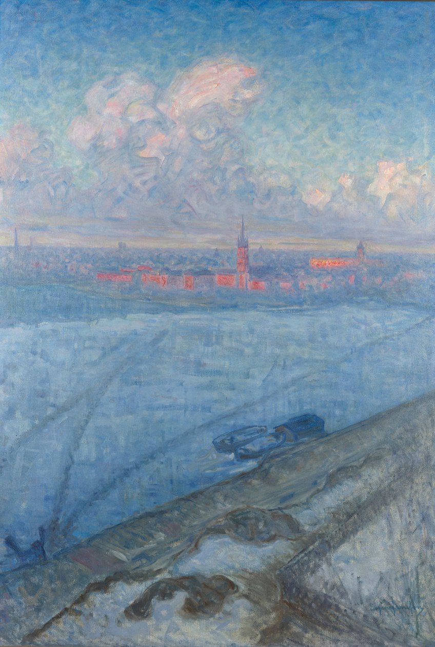 A város naplementében alkotó: Eugène Jansson