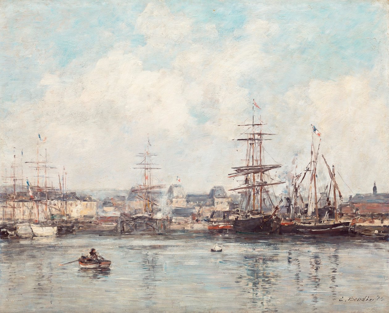 Casimir Delavigne-medence Le Havre-ban alkotó: Eugene Louis Boudin