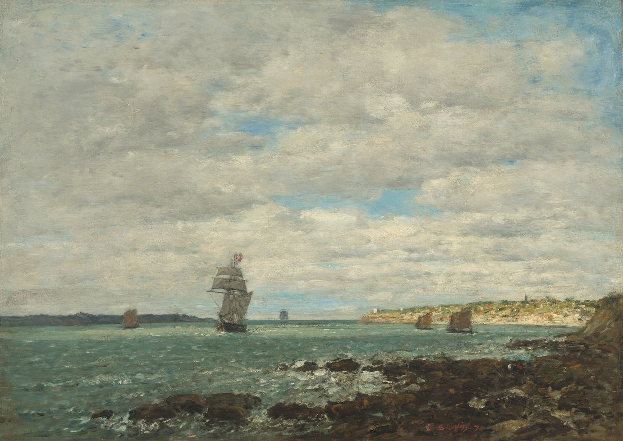Bretagne partjai alkotó: Eugene Louis Boudin