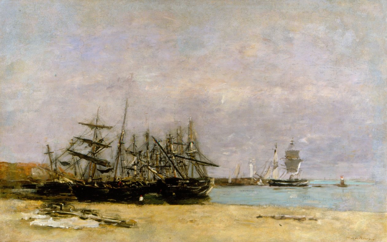 Portrieux - Megfeneklett hajók alkotó: Eugene Louis Boudin