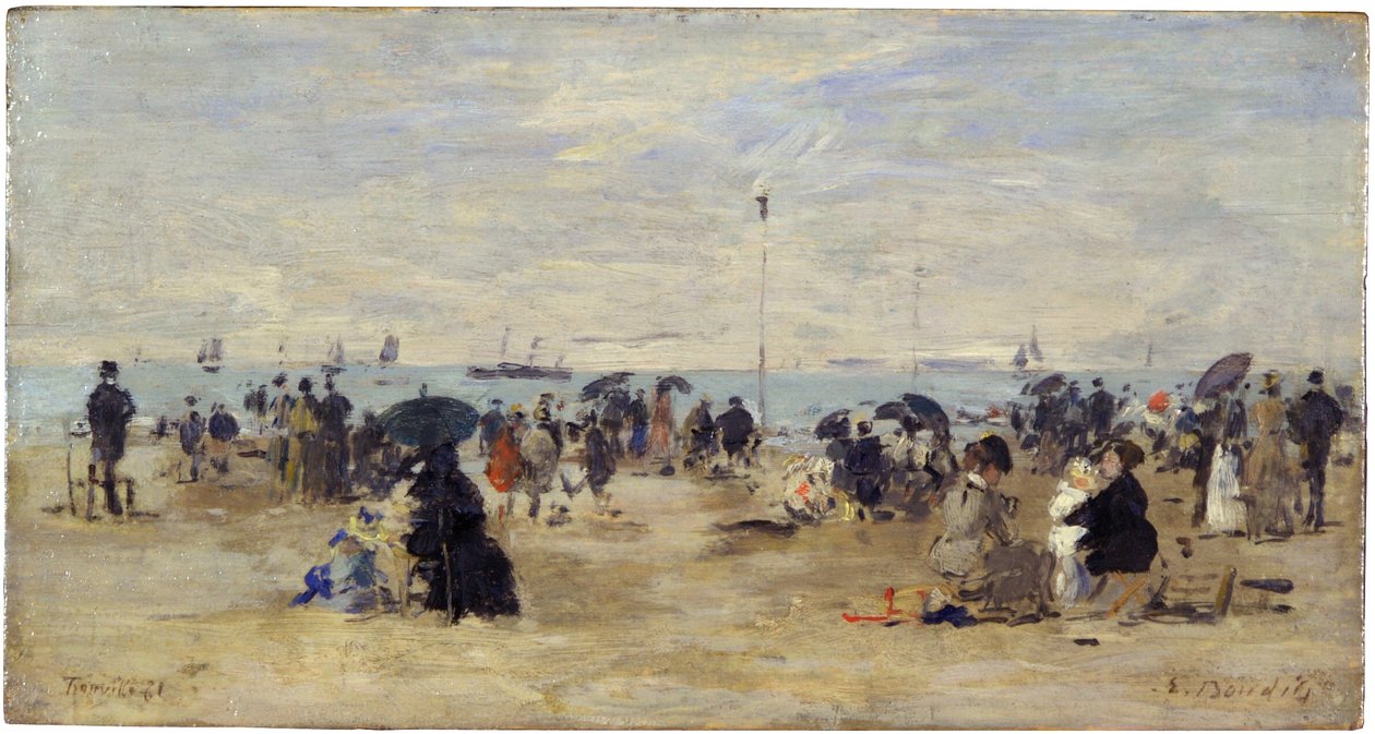Trouville, Strandképek alkotó: Eugene Louis Boudin