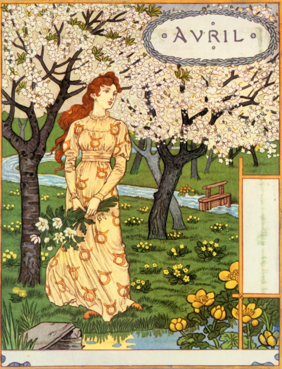 Avril, 1896. alkotó: Eugene Grasset