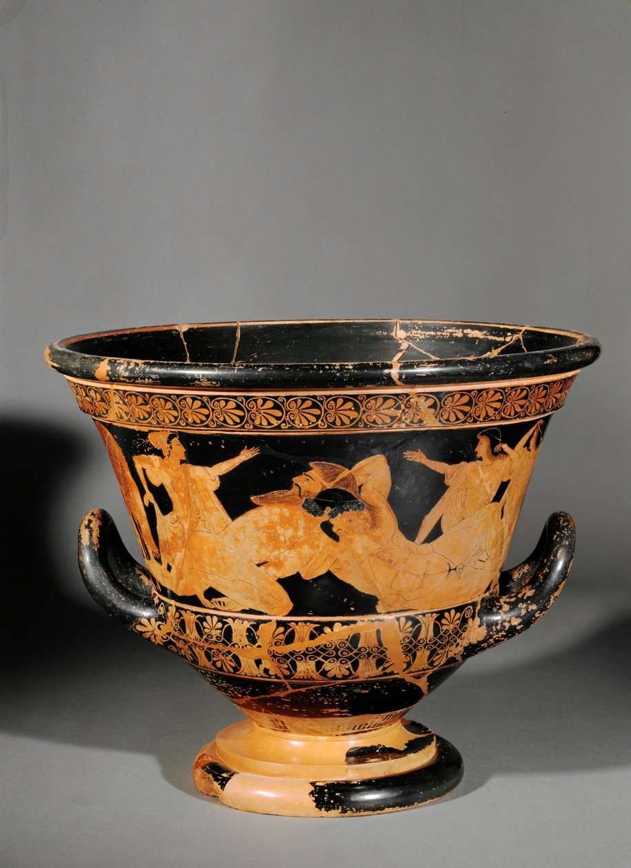 Vörös alakú attikai kráter, az Antaios kráter ... alkotó: Euphronios