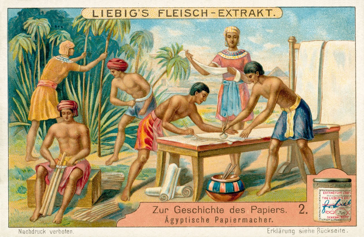 Ókori egyiptomi papírgyártók (chromolitho) alkotó: European School