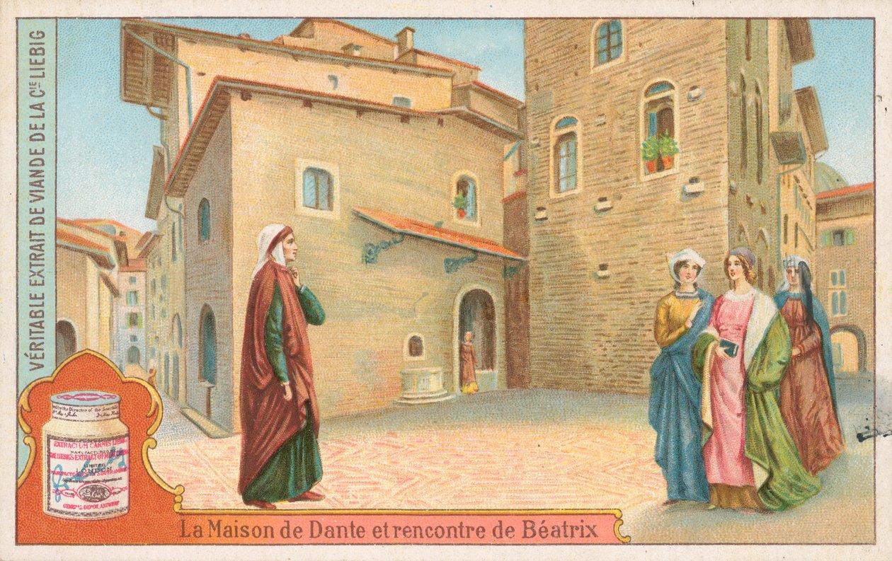 Dante, Liebig kártya, 20. század eleje (kromo) alkotó: European School