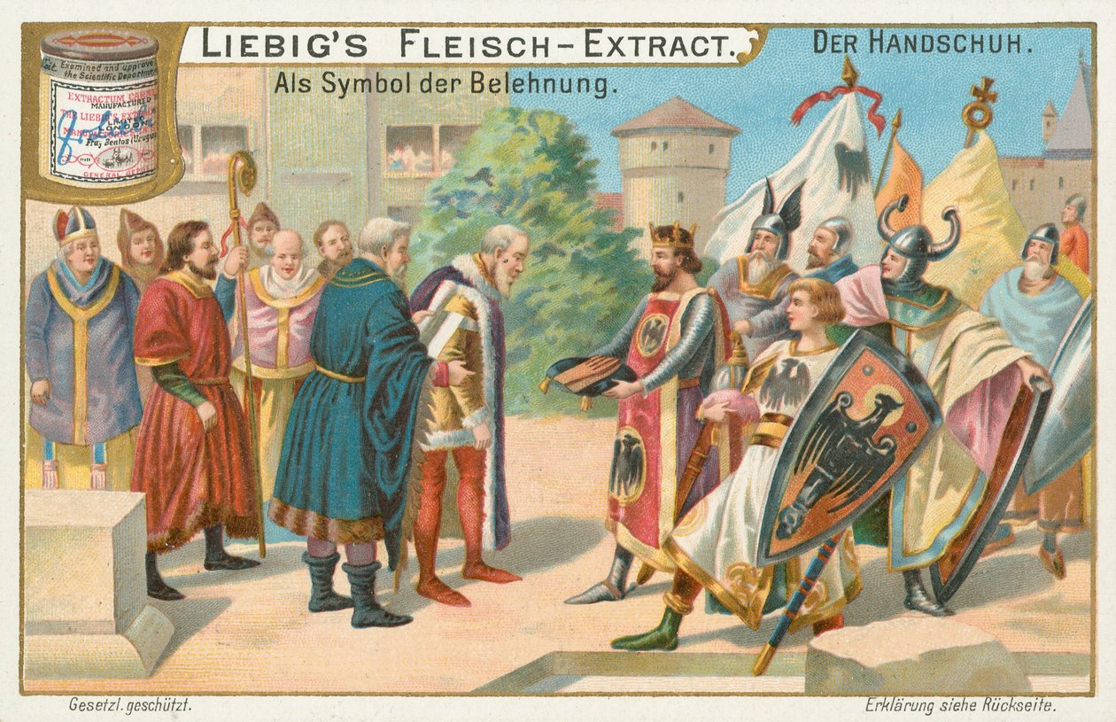 Kesztyű, Liebig kártya, 20. század eleje (kromo) alkotó: European School