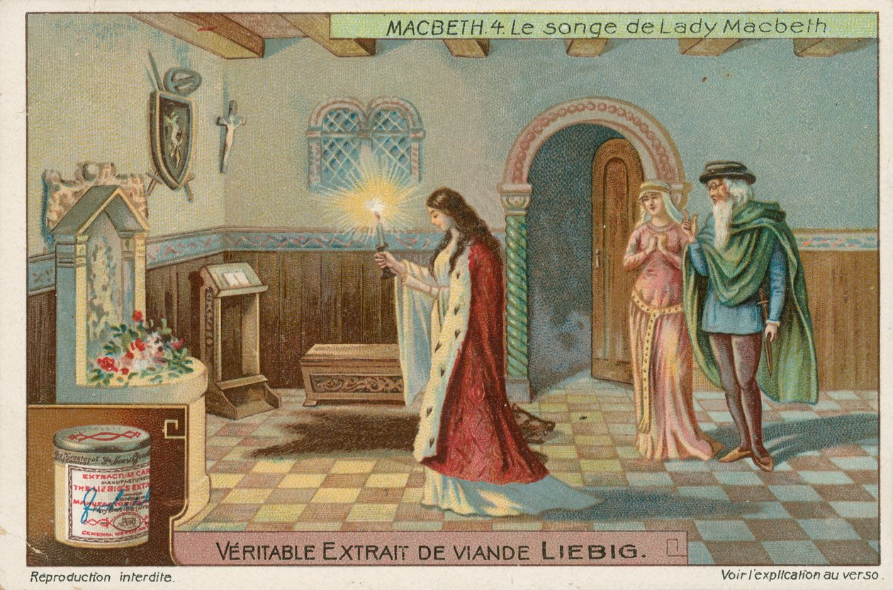 Macbeth, Liebig kártya, 20. század eleje (kromo) alkotó: European School