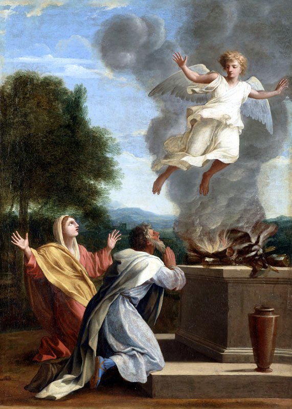 Manoahn áldozata alkotó: Eustache Le Sueur