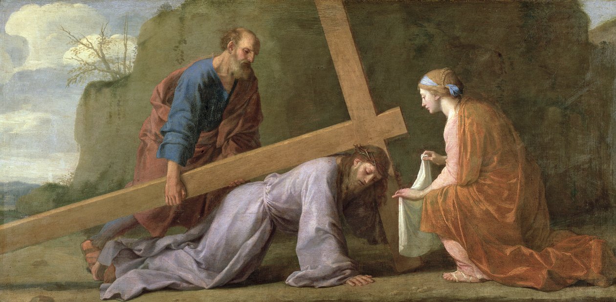 A keresztet hordozó Krisztus, 1651 körül alkotó: Eustache Le Sueur