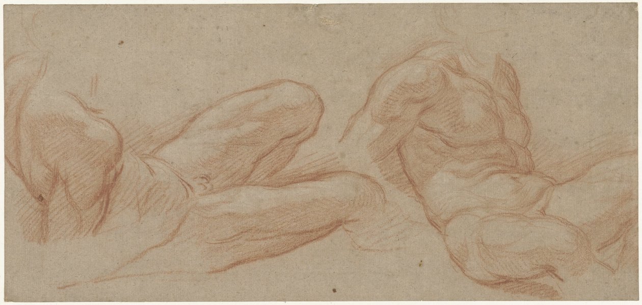 Két tanulmány egy meztelenül fekvő férfiról alkotó: Eustache Lesueur