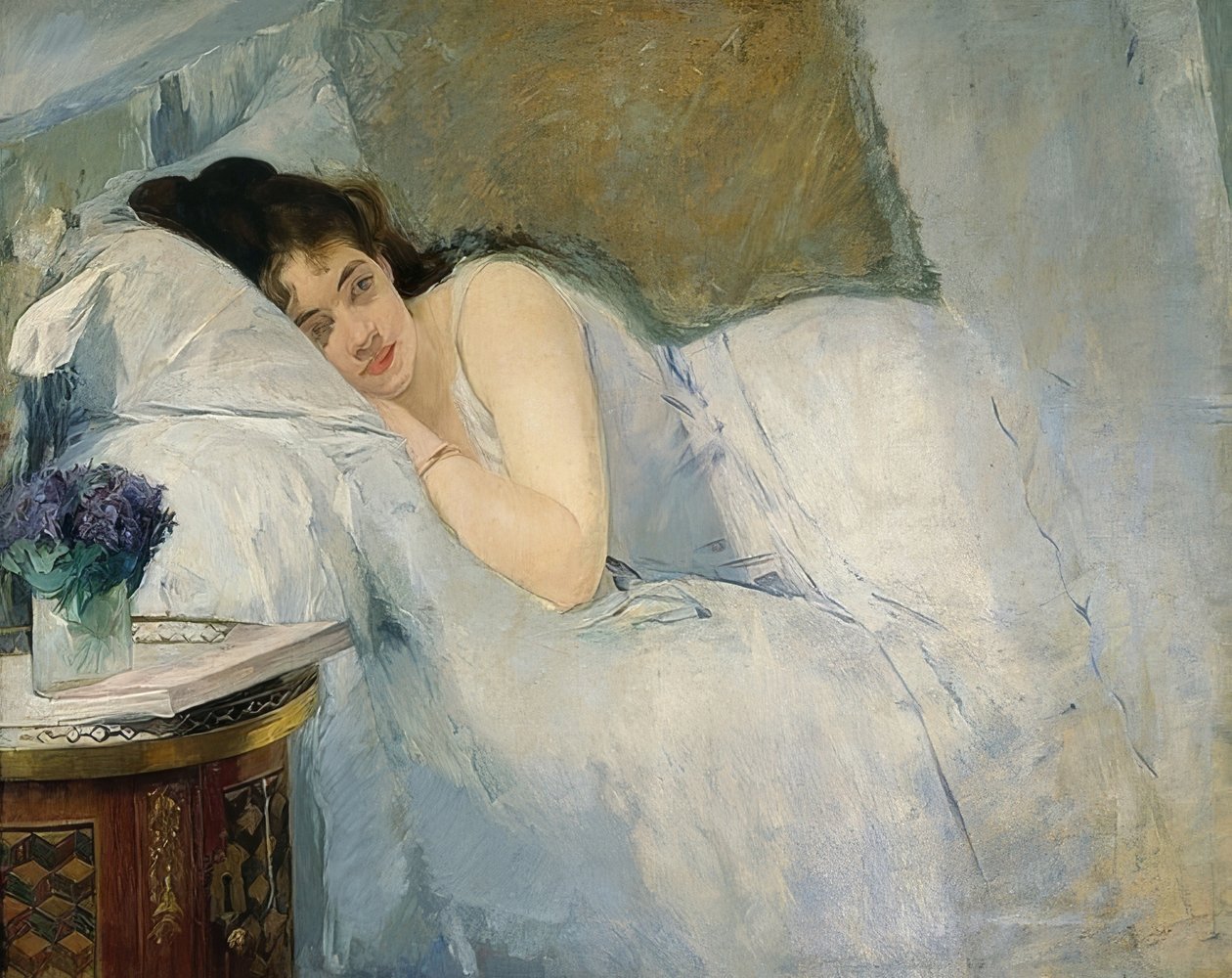 Ébredő lány. 1877/78 körül alkotó: Eva Gonzalès