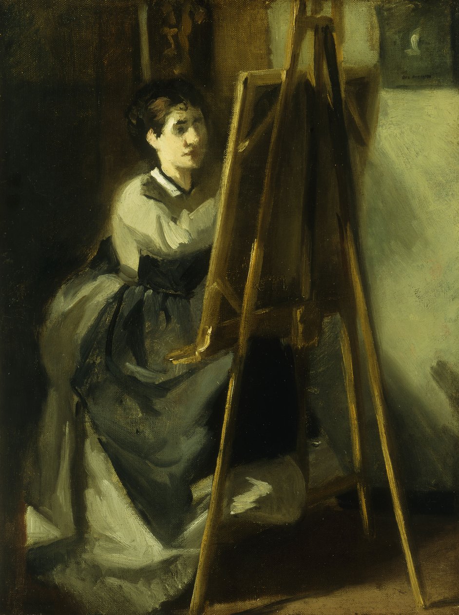 Az ifjú tanuló; A fiatal tanuló, 1870 körül alkotó: Eva Gonzalès