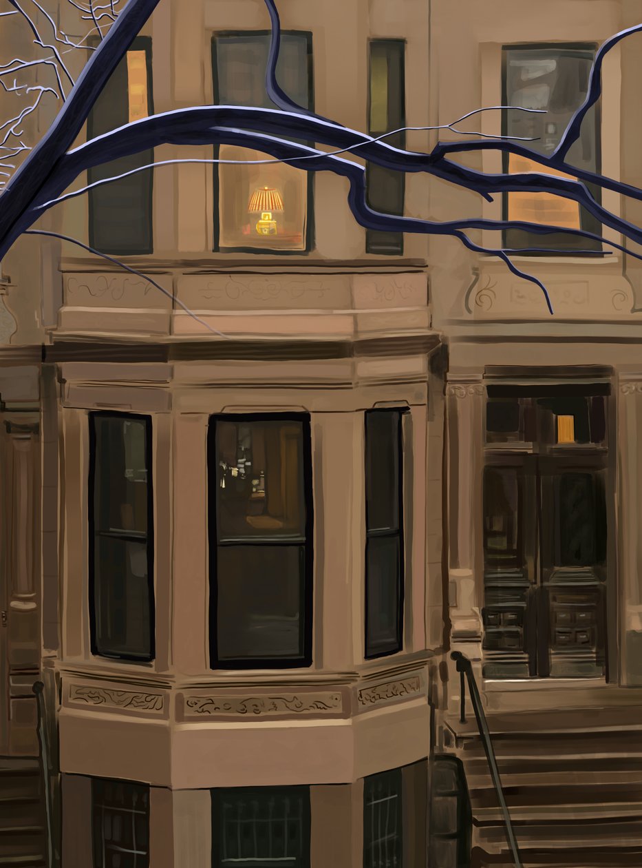 589 Hetedik utca. Brooklyn (digitális művészet) alkotó: Evan Sklar