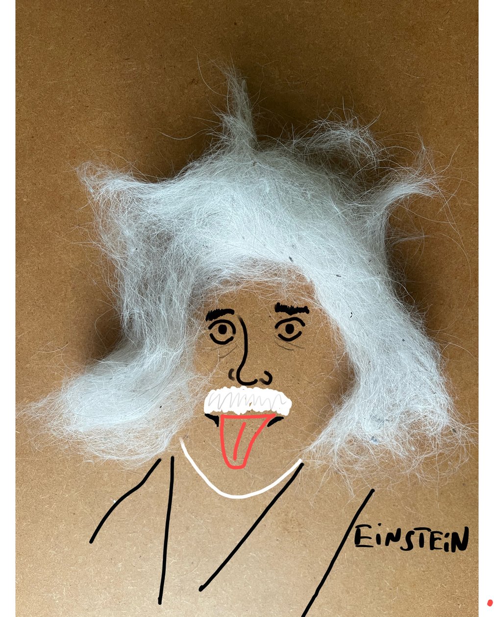 Albert Einstein (kollázs rajz) alkotó: Evan Sklar