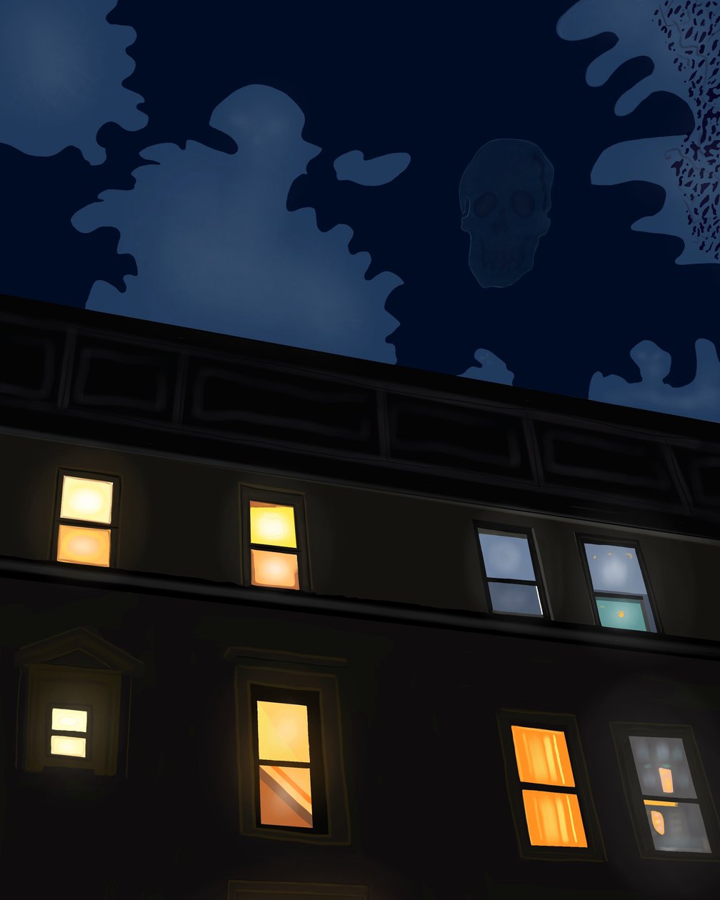 Halloween éjszaka (digitális művészet) alkotó: Evan Sklar