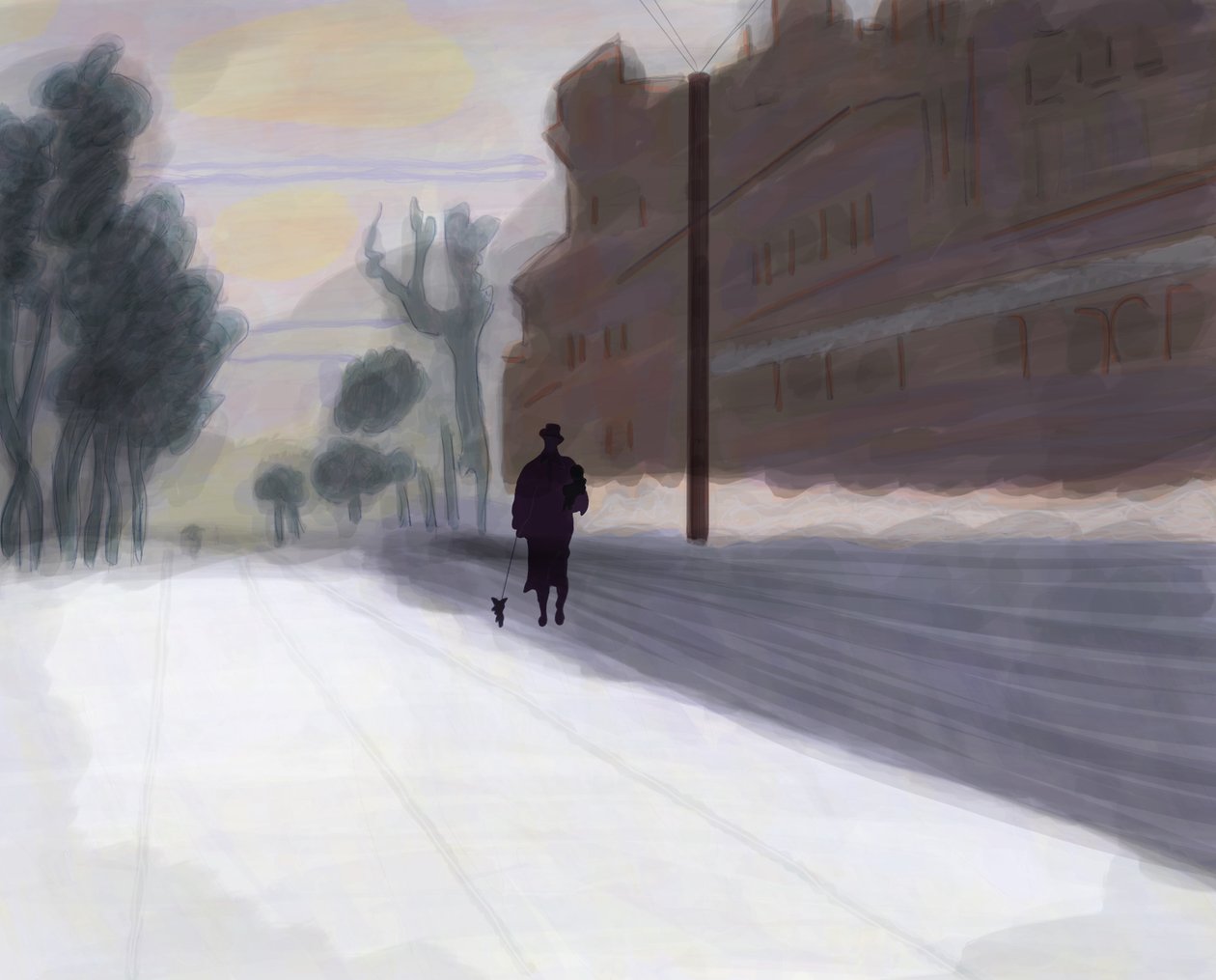 Prospect Park, West After Snow (digitális művészet) alkotó: Evan Sklar