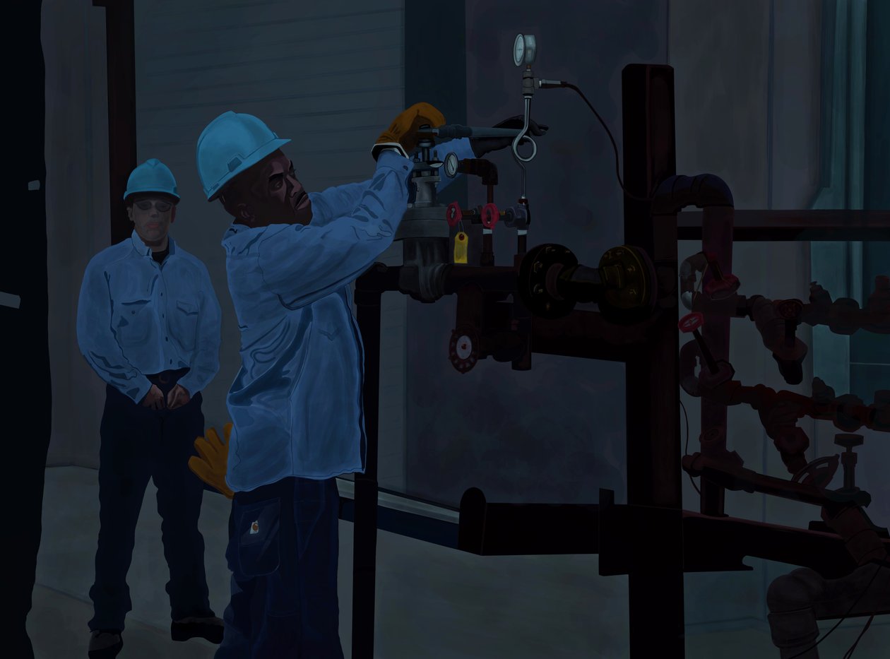 Steam Workers (digitális művészet) alkotó: Evan Sklar