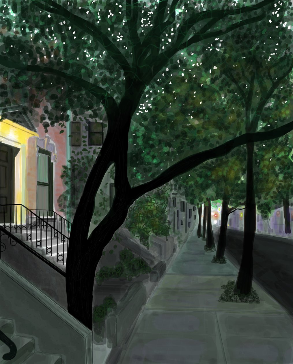 Top of Block, Brooklyn (digitális művészet) alkotó: Evan Sklar