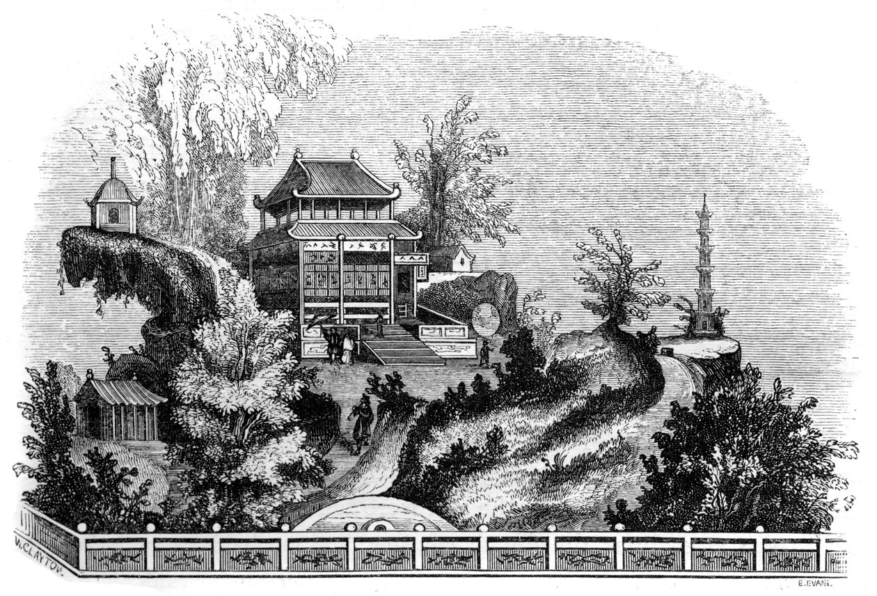 Kínai nyári villa, 1847 alkotó: Evans