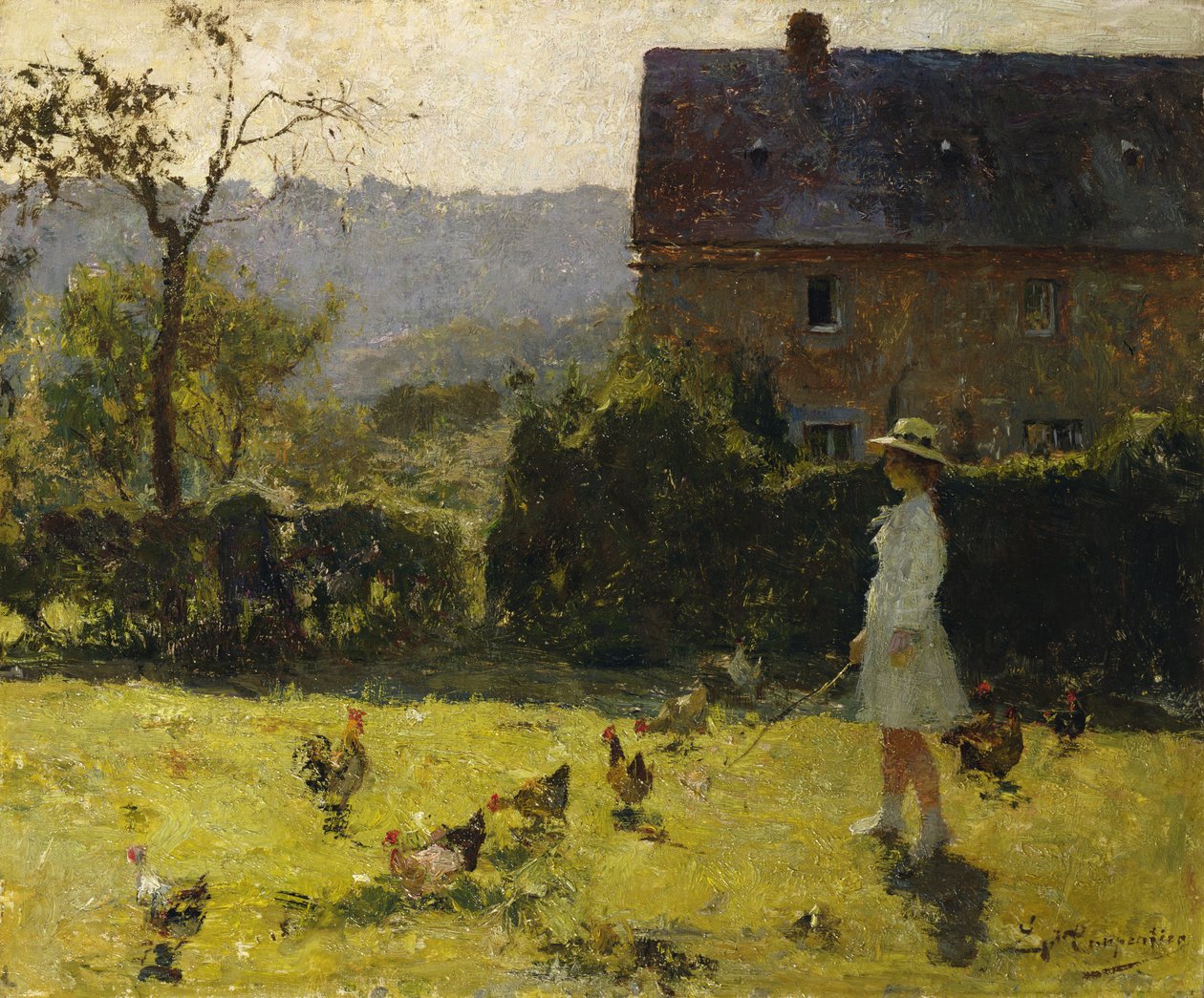 A Parasztház mellett alkotó: Evariste Carpentier