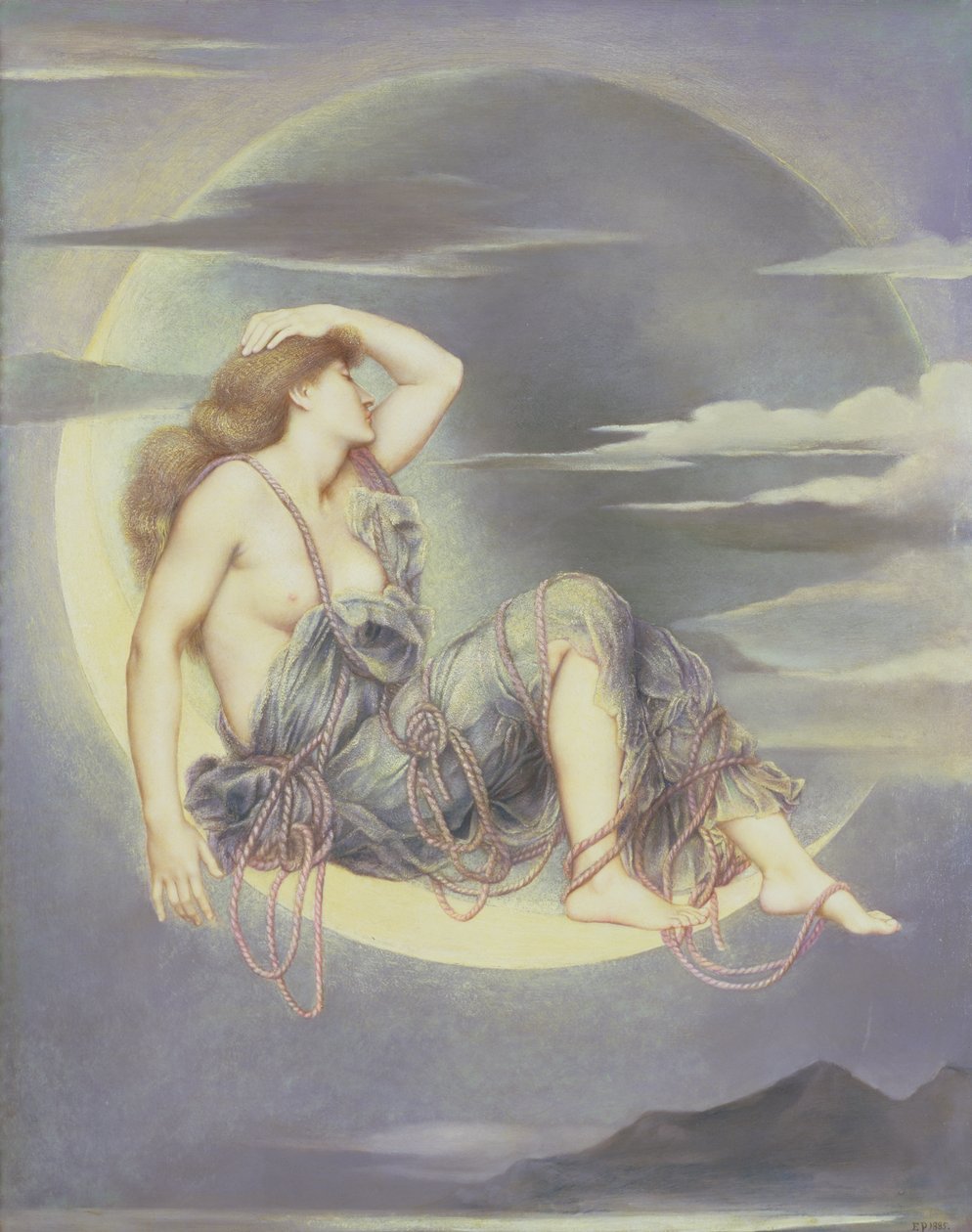 Luna, 1885 alkotó: Evelyn De Morgan