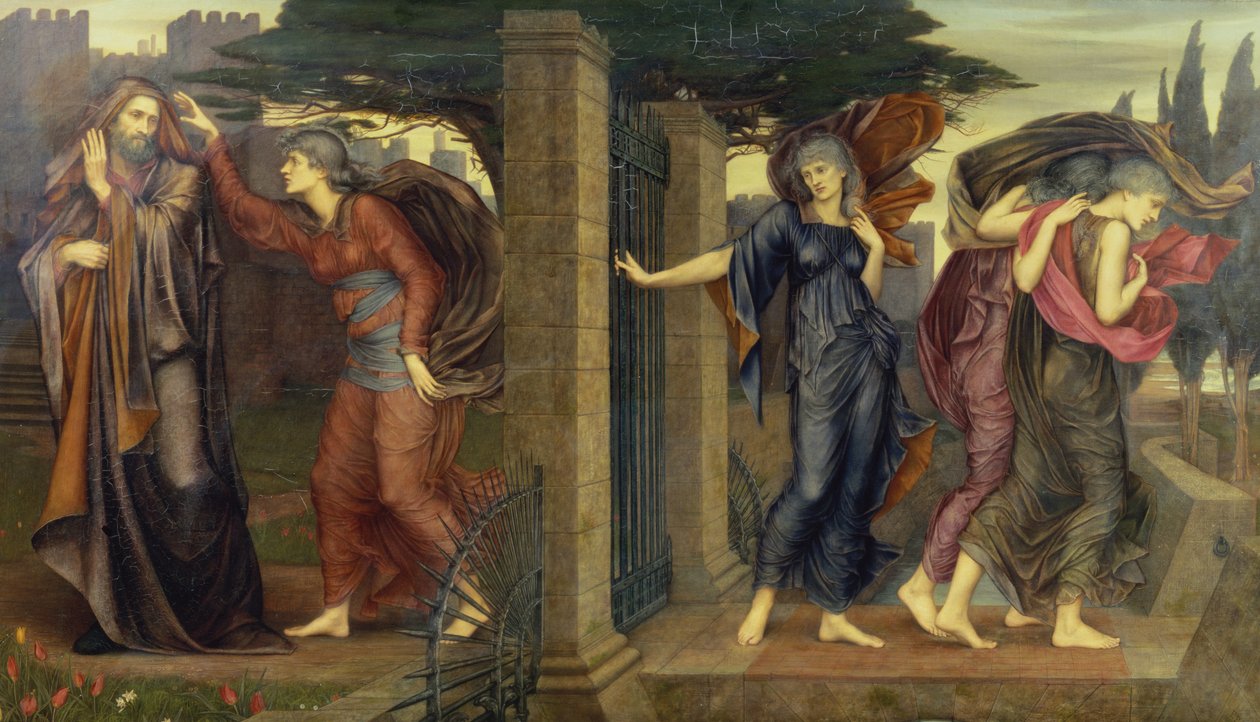 A szürke nővérek, 1880-81 alkotó: Evelyn De Morgan