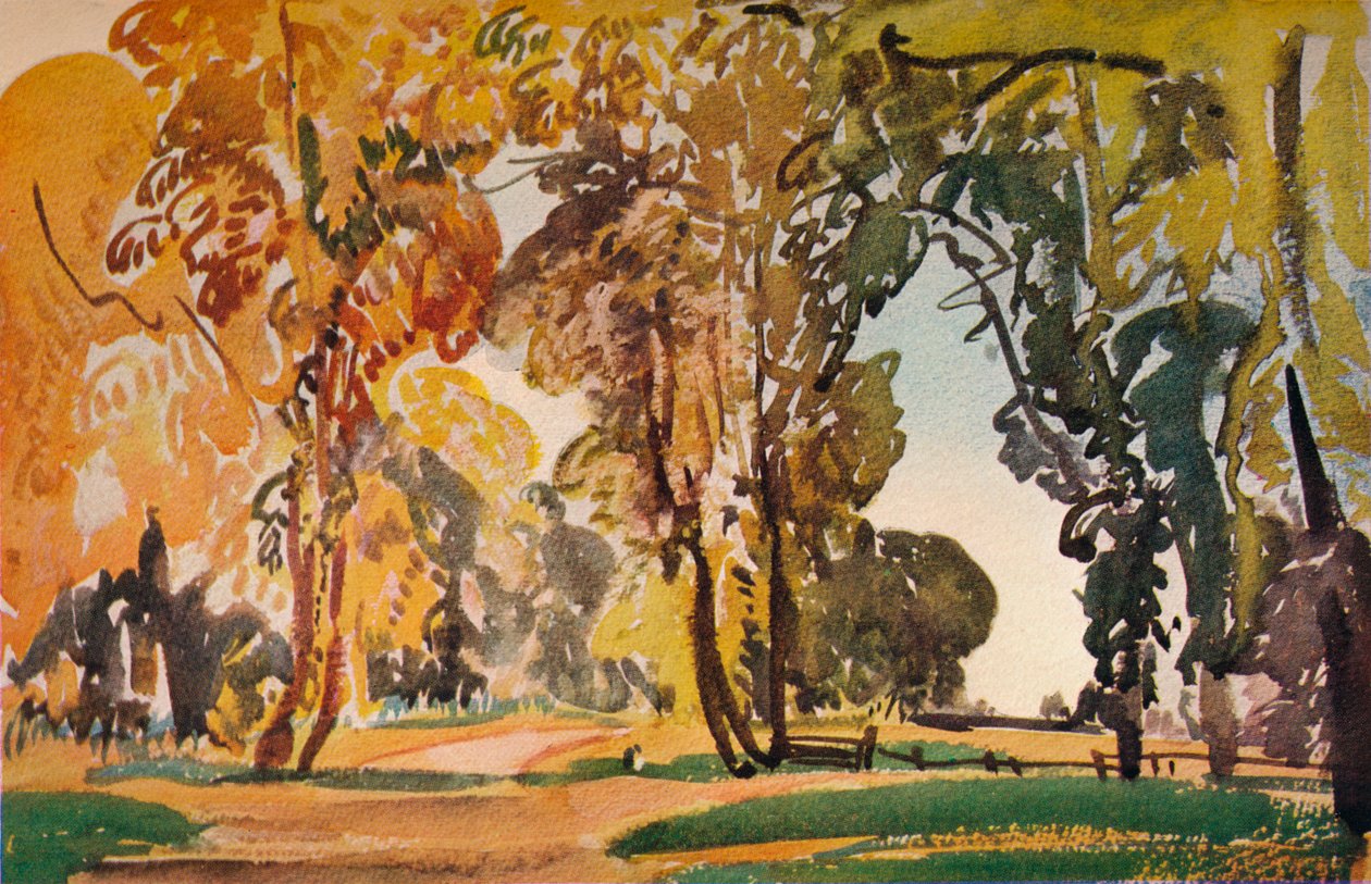 Betchworth Lane, 1917. október. alkotó: Evelyn Cheston