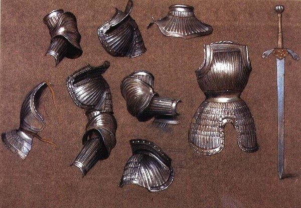 Study of Armour, No.2 (kréta) alkotó: Evelyn De Morgan