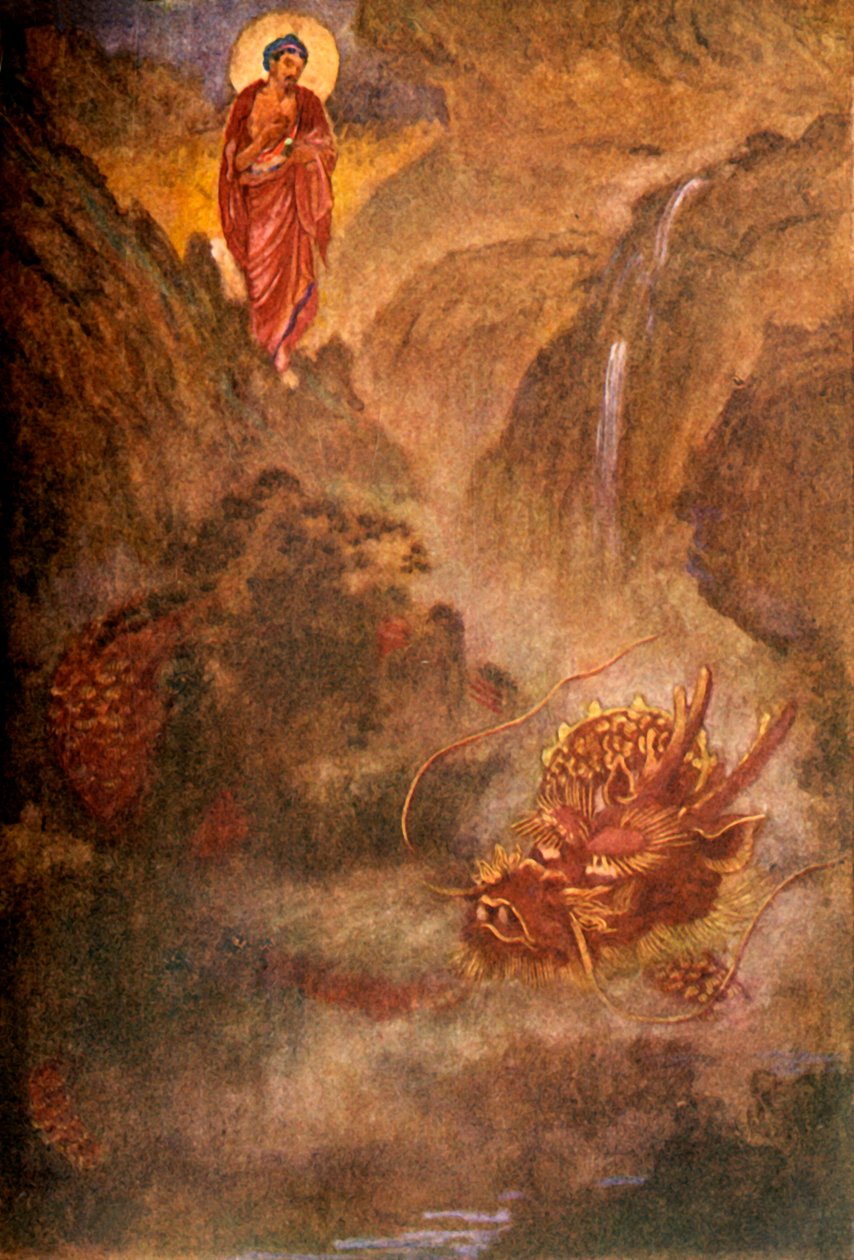 "Buddha és a sárkány", 1912. alkotó: Evelyn Paul