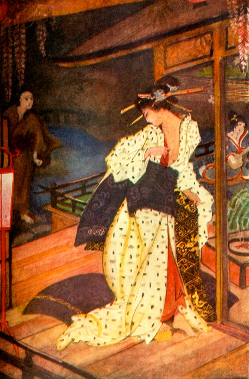 "Kiyo és a pap", 1912. alkotó: Evelyn Paul