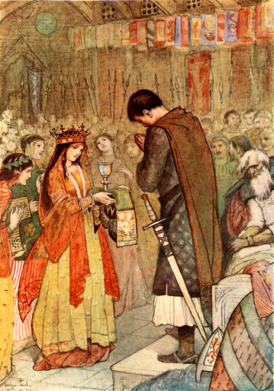 „Parzival imádkozik útmutatásért”, 1919. alkotó: Evelyn Paul