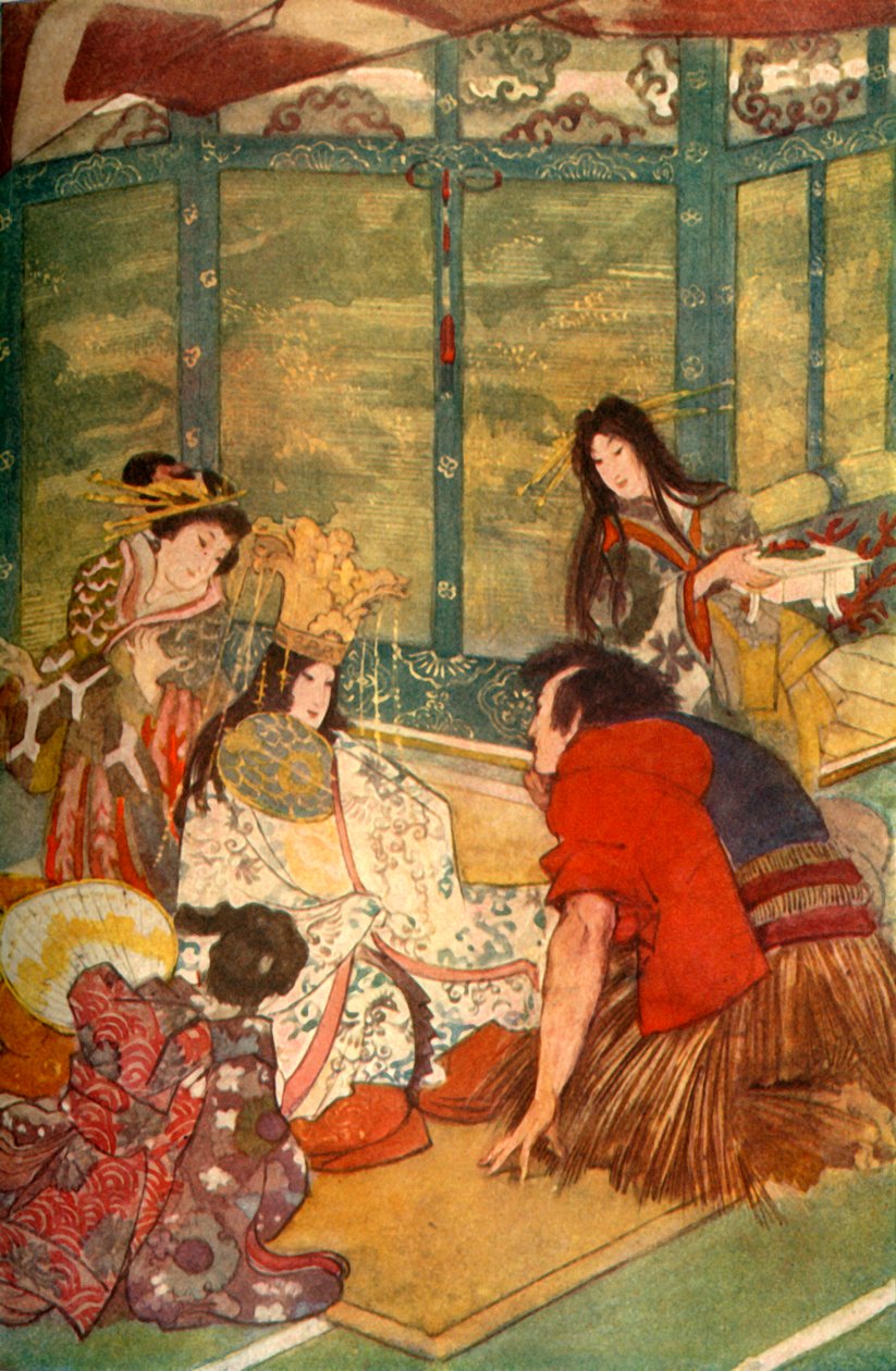 "Urasima és a tengeri király lánya", 1912. alkotó: Evelyn Paul