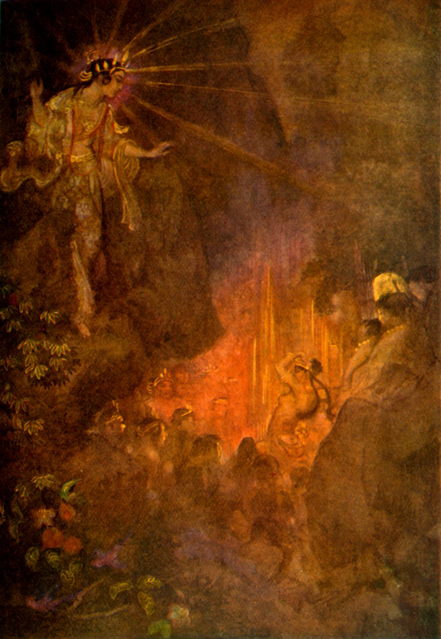 „Uzume Ame-no-Uzume s Te-ku Rio City ty f sweet terasz”, 1912. alkotó: Evelyn Paul