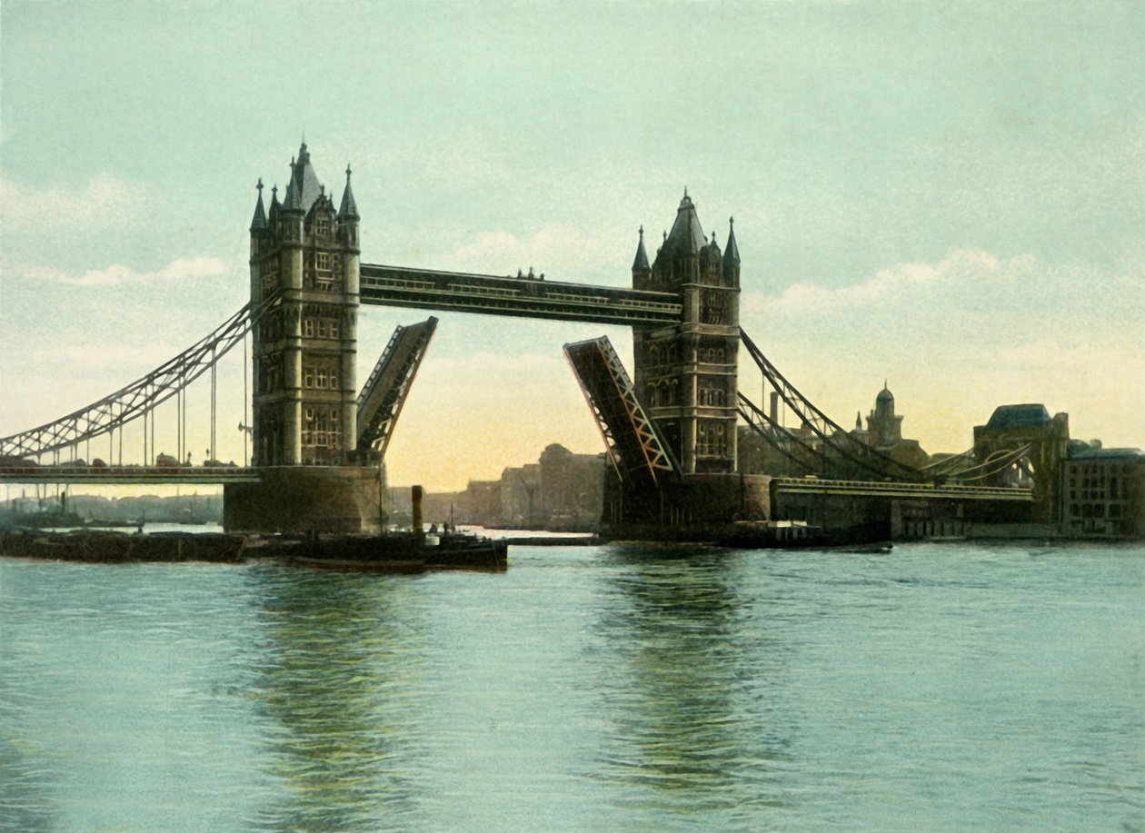 A Tower Bridge, 1900-as évek. alkotó: Eyre and Spottiswoode