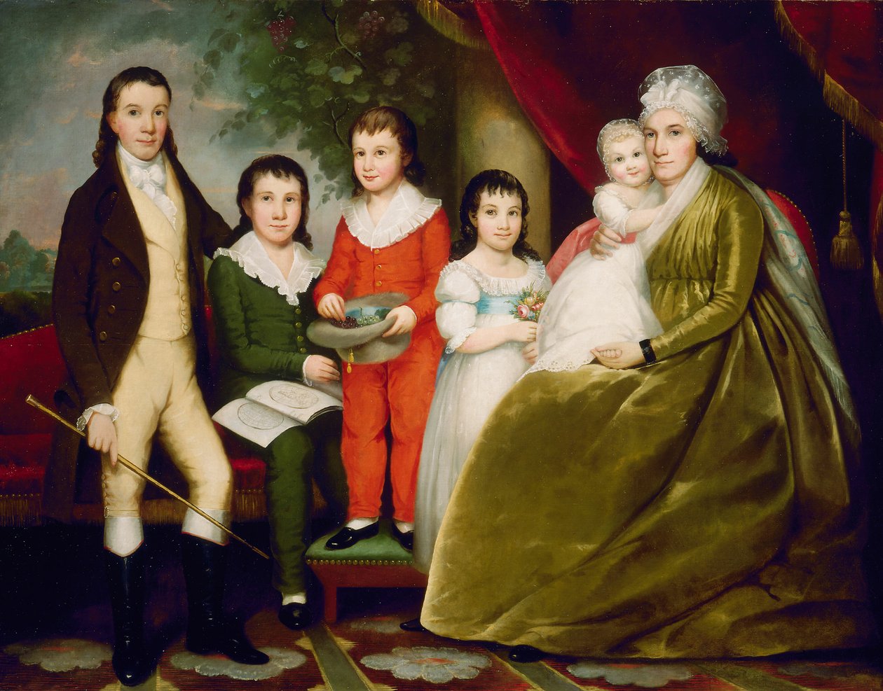 Mrs. Noah Smith és családja, c. 1830. alkotó: Ezra Ames