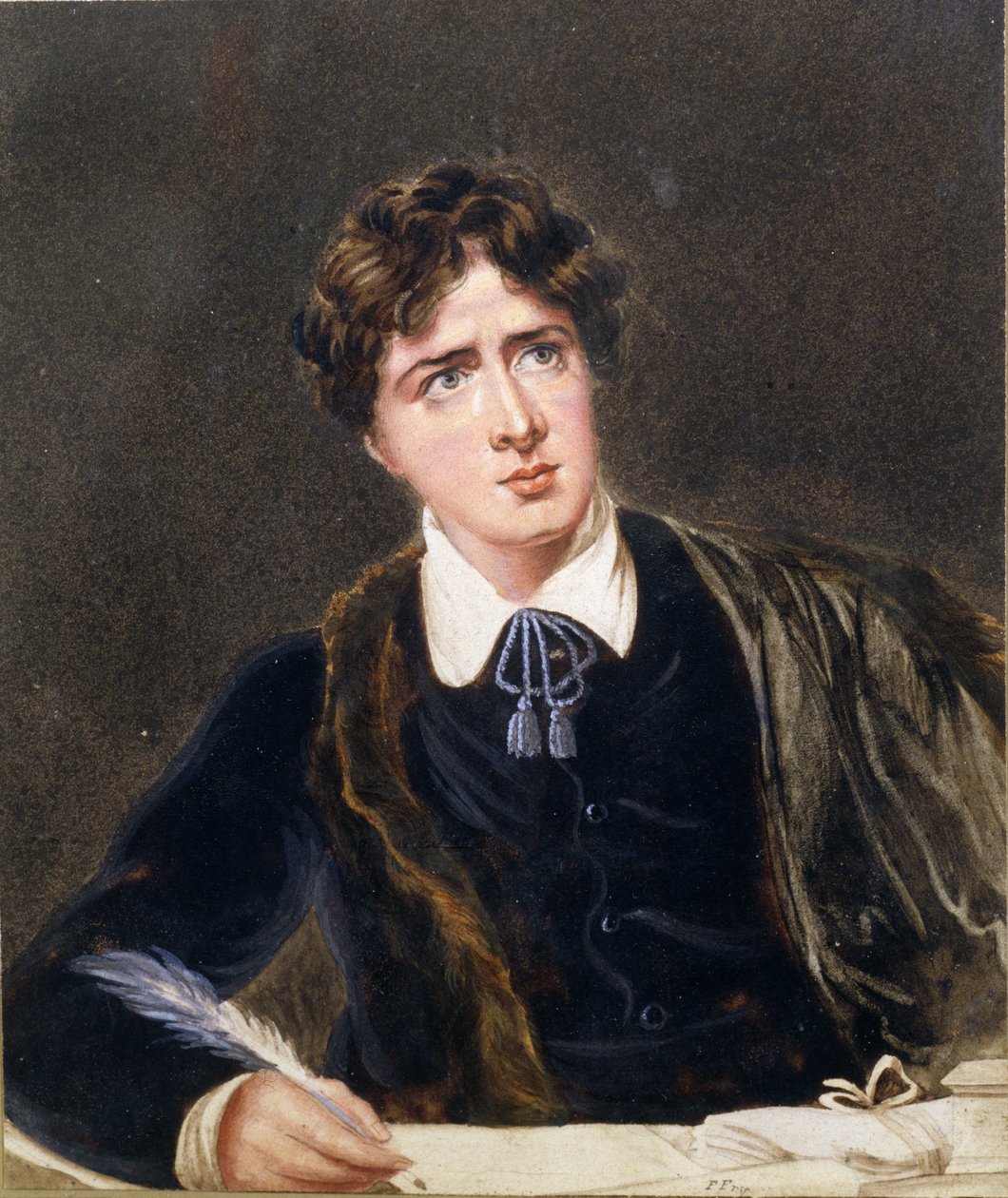 Egy író férfi portréja, valószínűleg Oscar Wilde (1854-1900), 1880 körül alkotó: F. Fry
