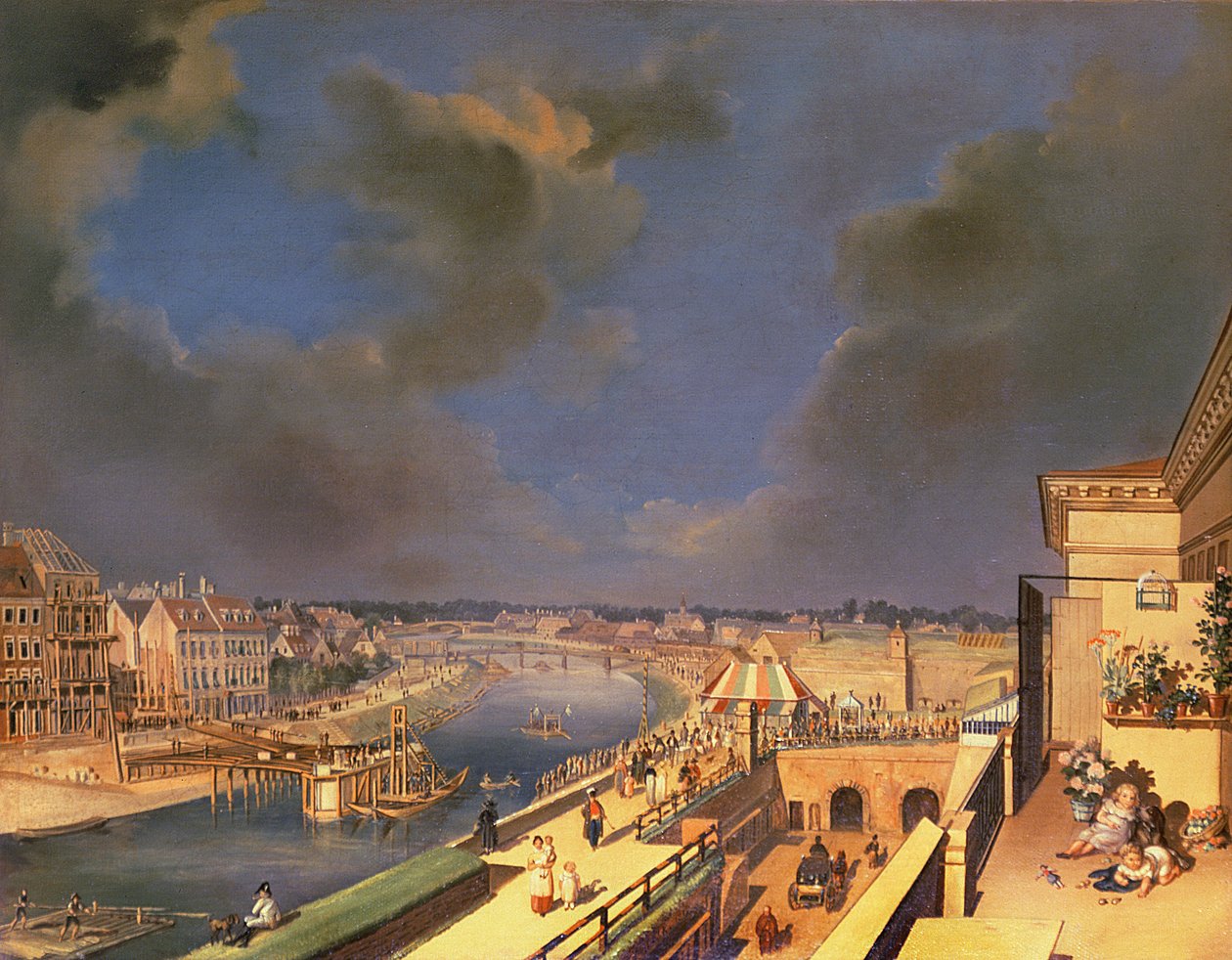 Bécs látképe, 1819 alkotó: F. de Maleck