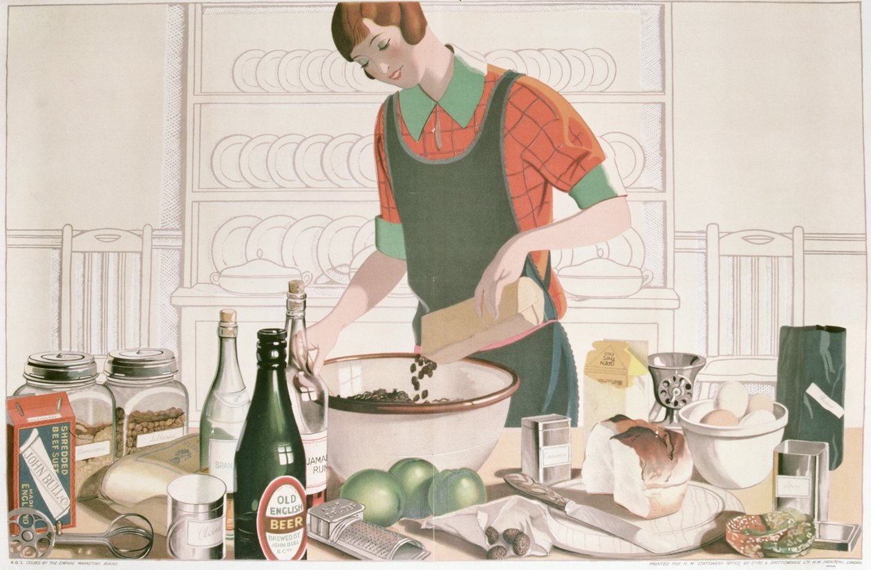 A karácsonyi puding, plakát 1928 (litó) alkotó: F.C. Harrison