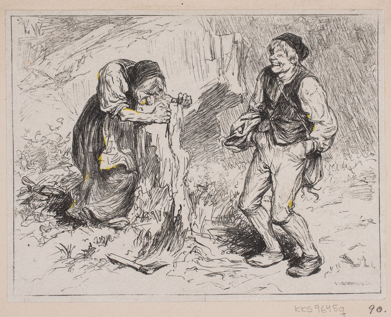 Illusztráció: "A pásztorkirály nyulak" alkotó: F. Hendriksen