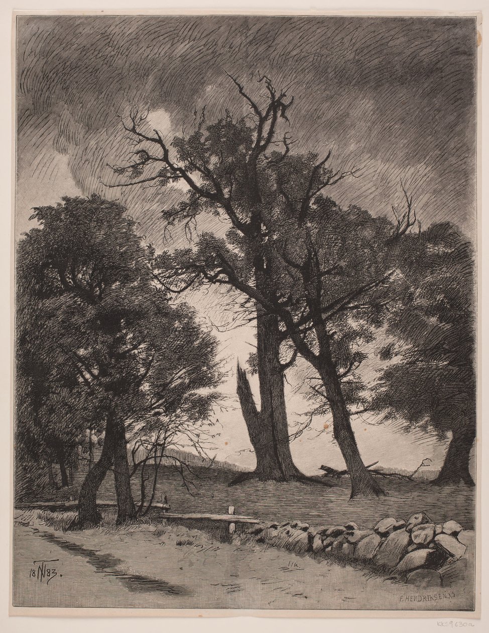 "Október" alkotó: F. Hendriksen