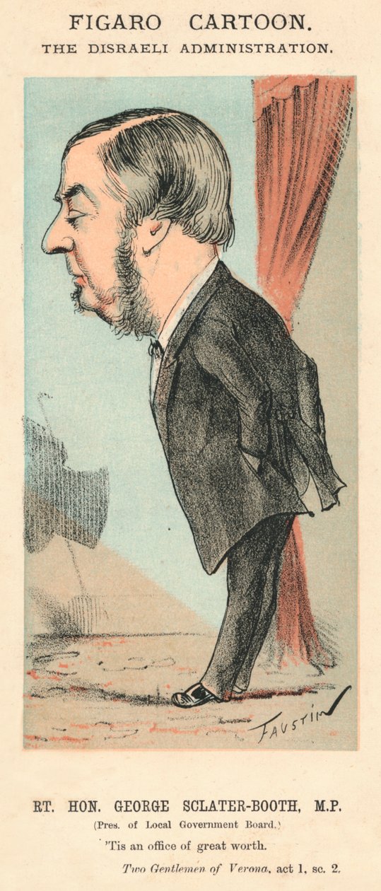 Az Rt. Hon. George Sclater-Booth, M.P., 1870 alkotó: Faustin